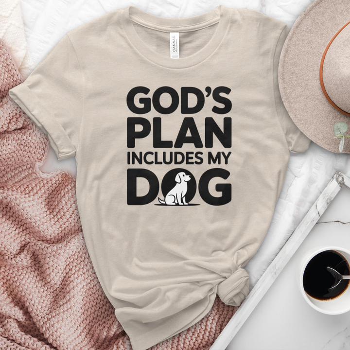 God's Plan Includes My Dog Heathered Tee