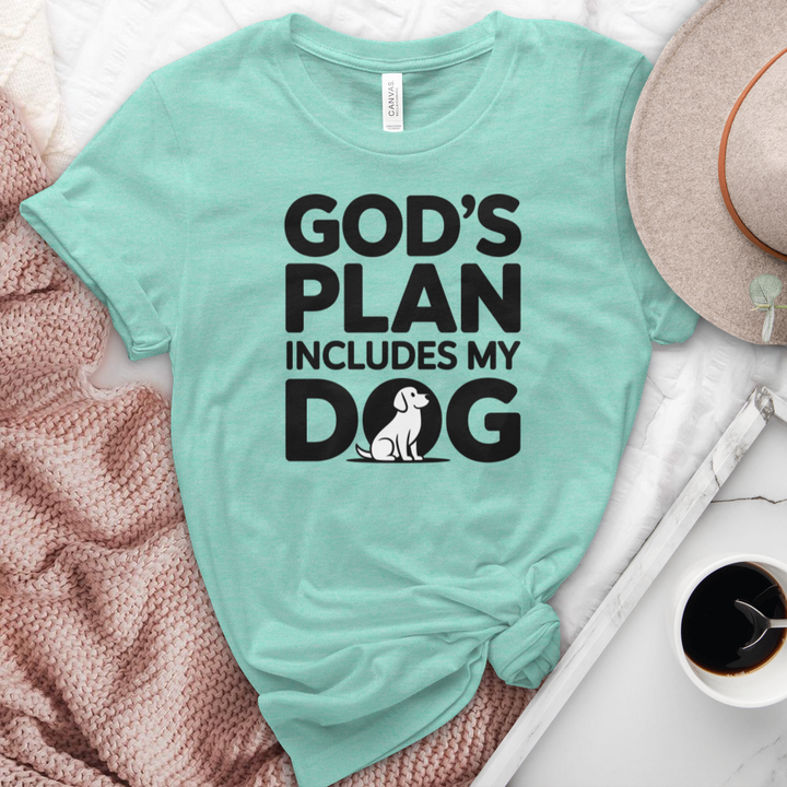 God's Plan Includes My Dog Heathered Tee