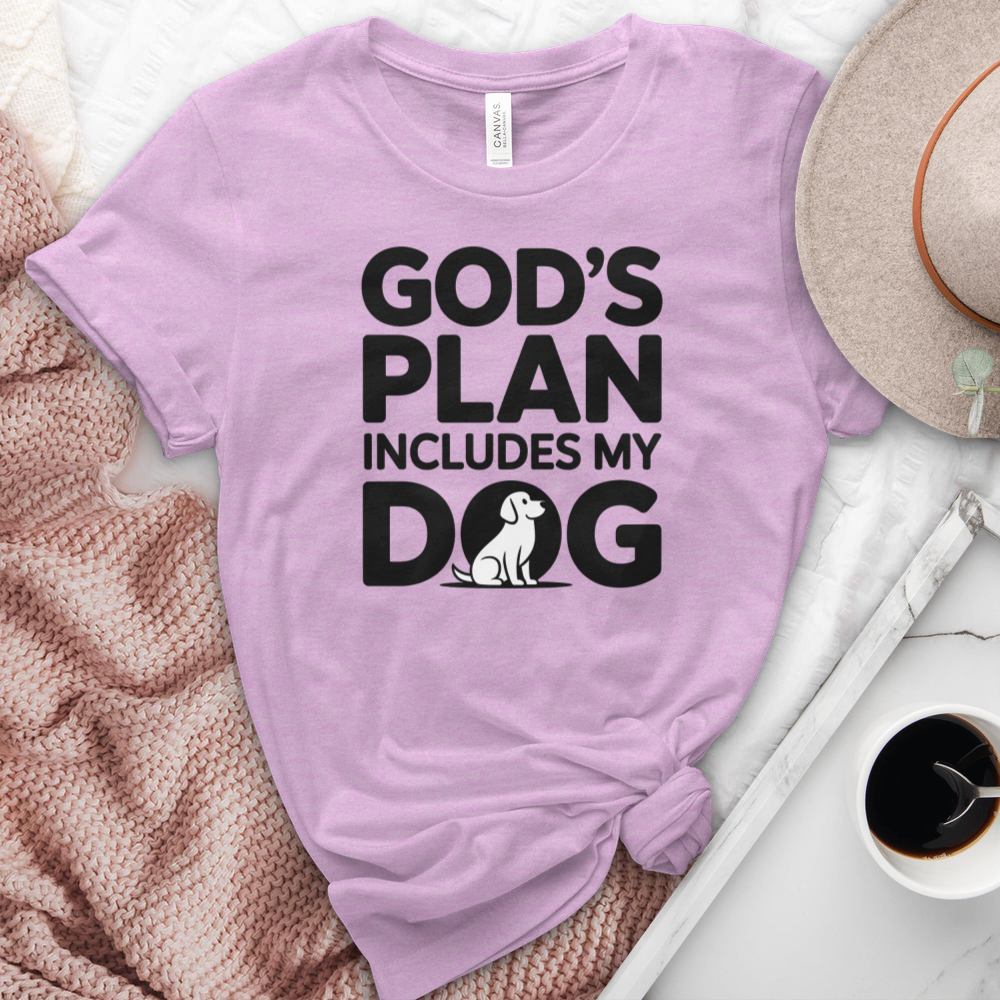 God's Plan Includes My Dog Heathered Tee