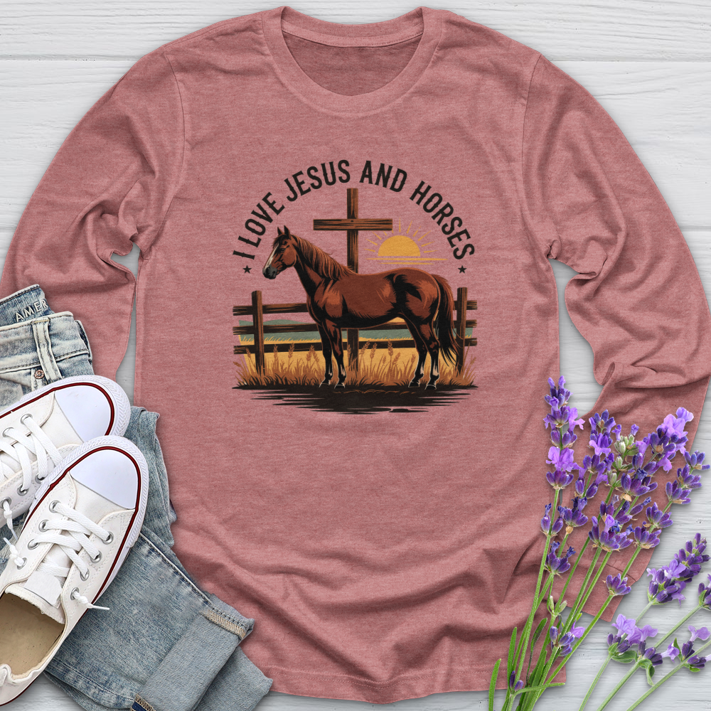 I Love Jesus & Horses Long Sleeve Tee
