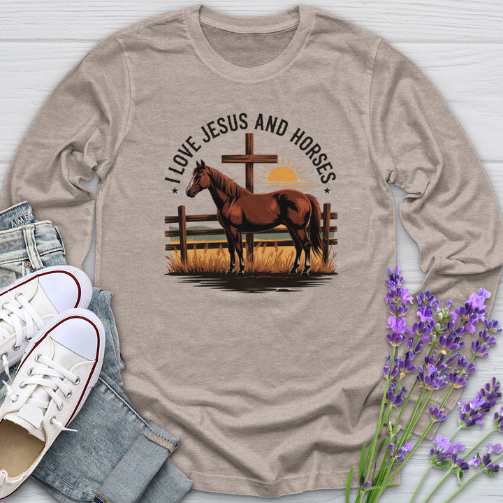 I Love Jesus & Horses Long Sleeve Tee