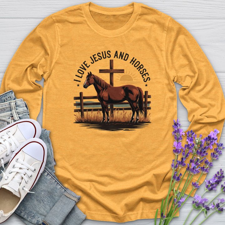 I Love Jesus & Horses Long Sleeve Tee