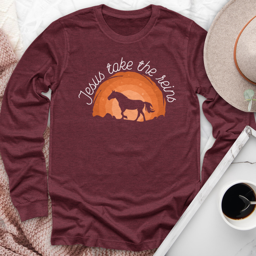 Jesus Take The Reins Long Sleeve Tee