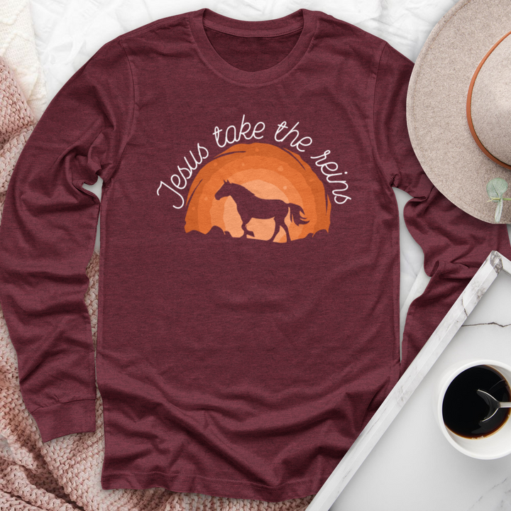Jesus Take The Reins Long Sleeve Tee