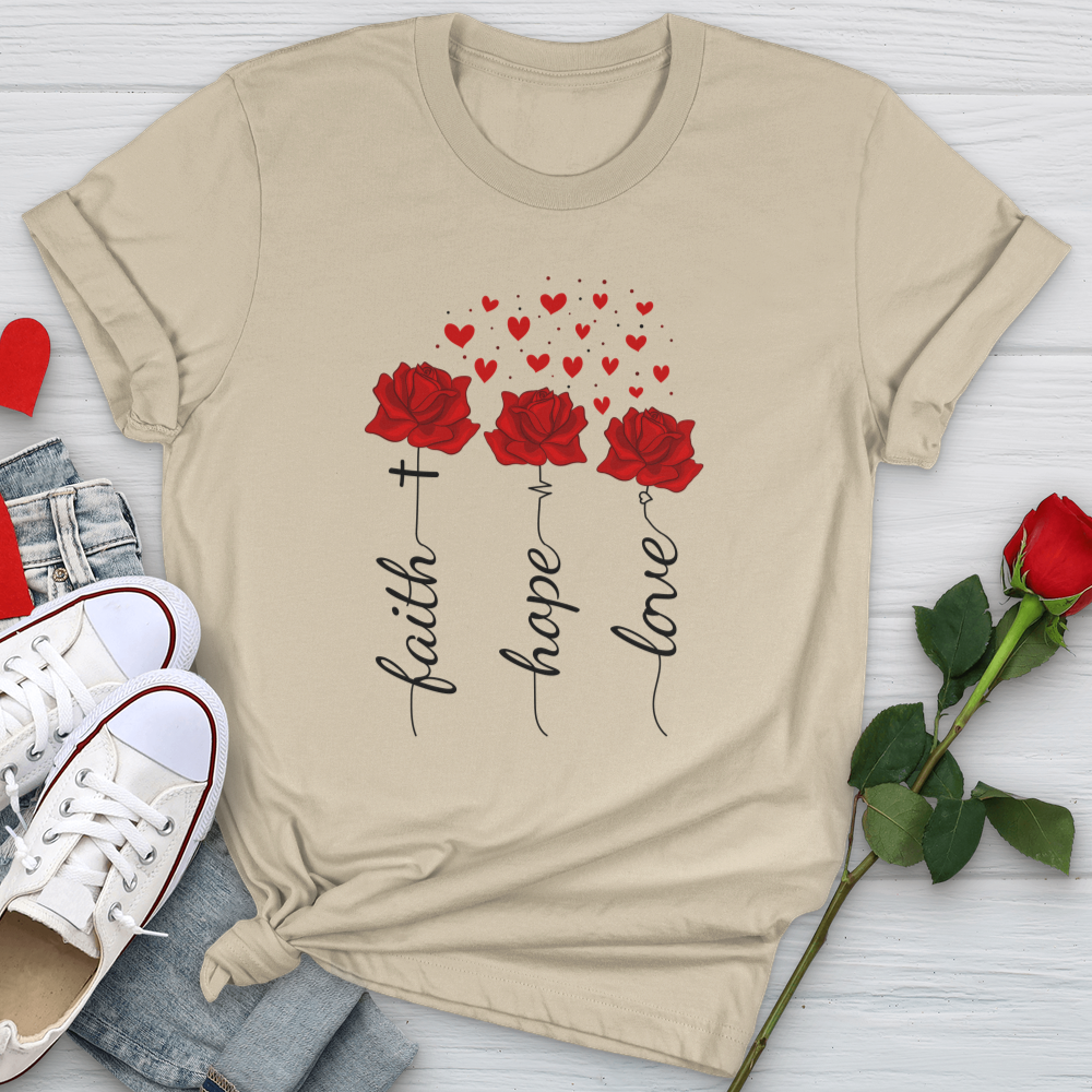 Loved Floating Hearts Softstyle Tee