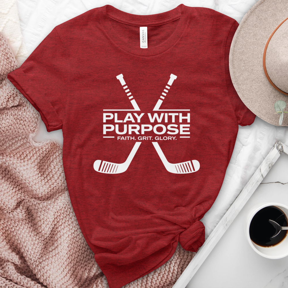 Play With Purpose Hockey Heathered Tee