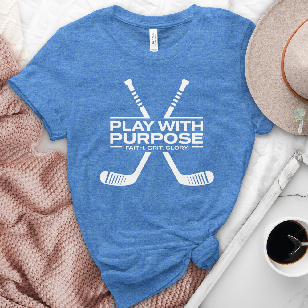 Play With Purpose Hockey Heathered Tee