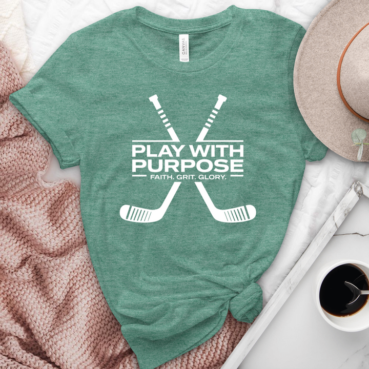 Play With Purpose Hockey Heathered Tee