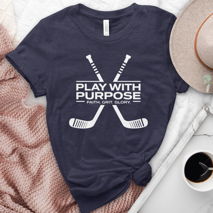 Play With Purpose Hockey Heathered Tee