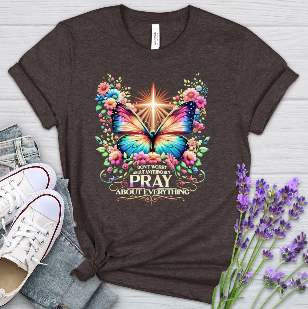Pray About Everything Heathered Tee