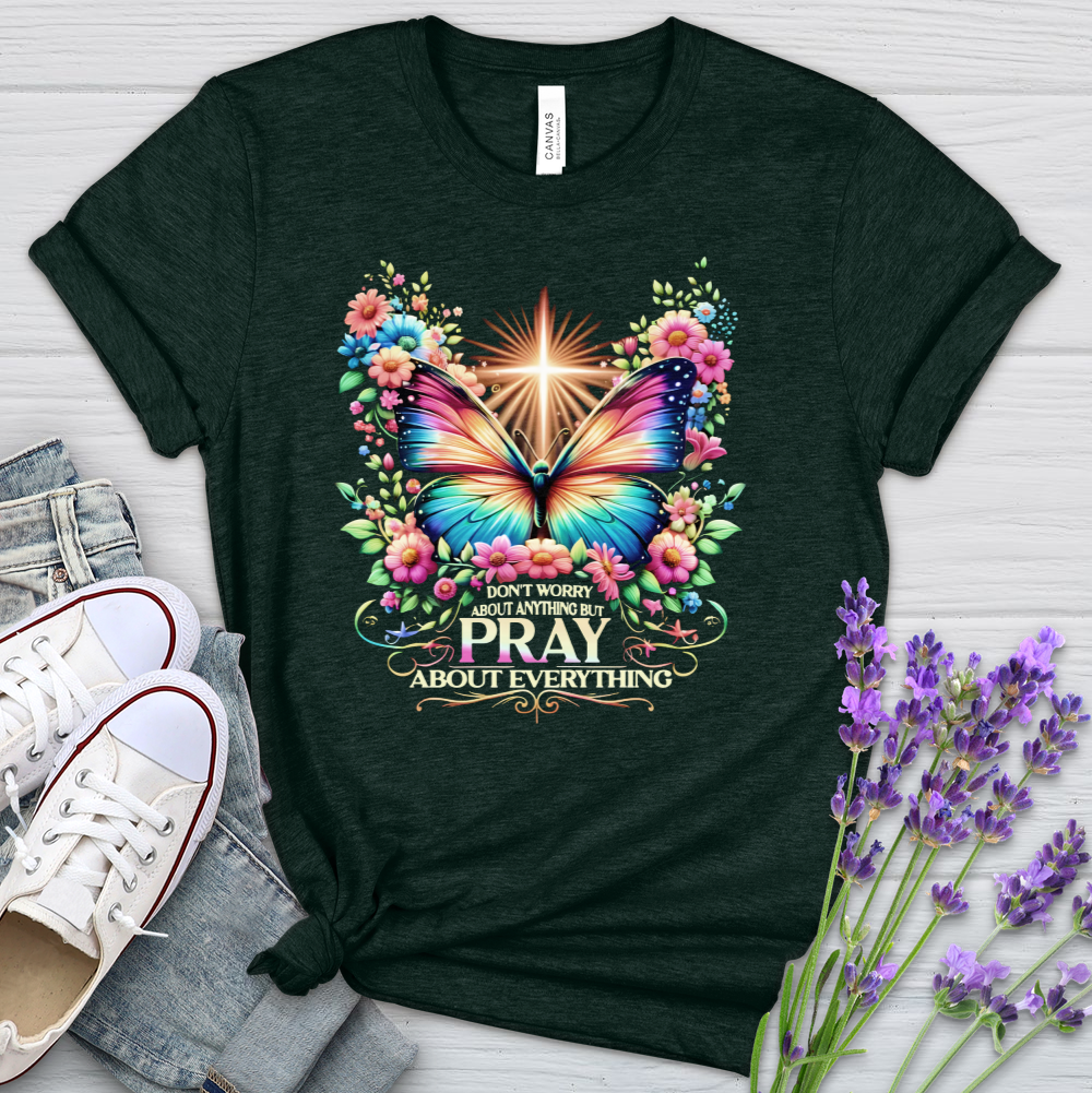 Pray About Everything Heathered Tee