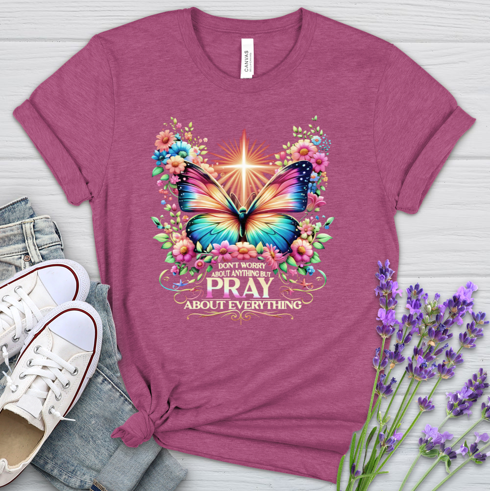 Pray About Everything Heathered Tee