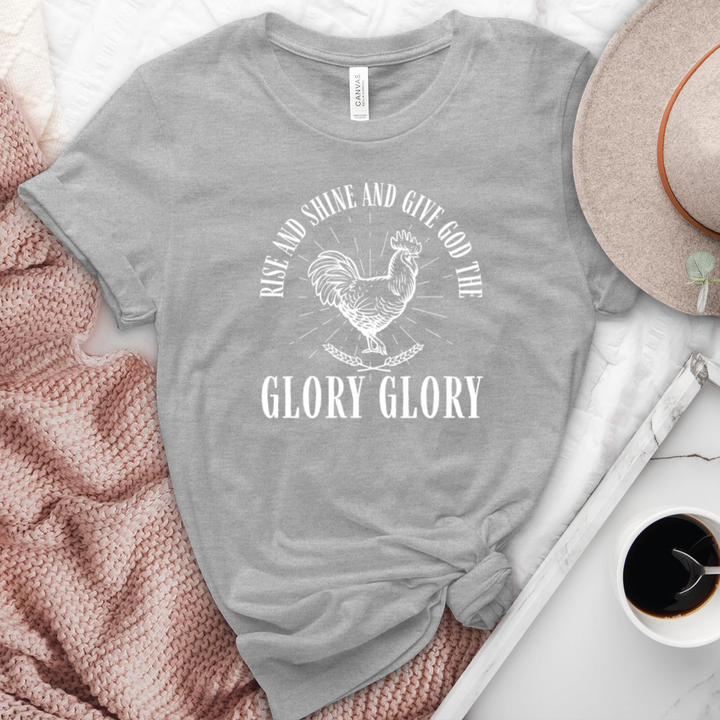 Rise & Shine Give God The Glory Glory Heathered Tee