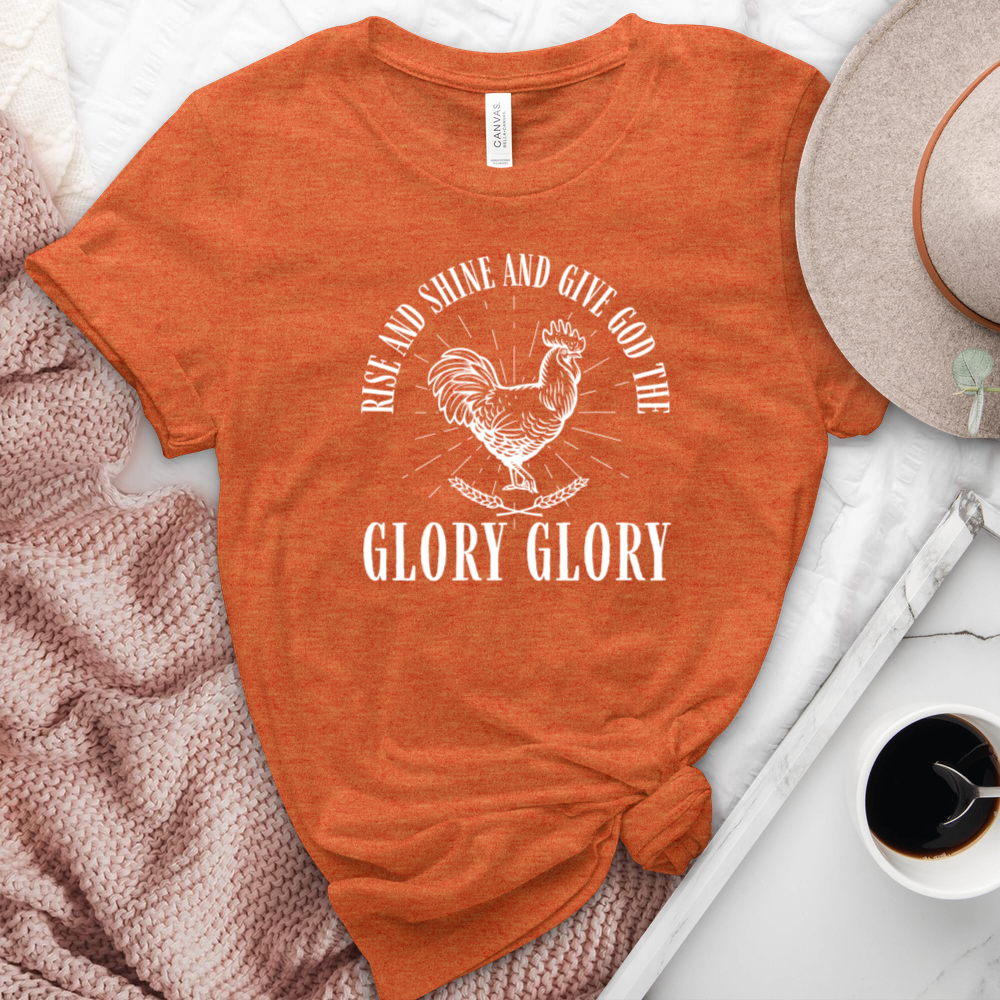 Rise & Shine Give God The Glory Glory Heathered Tee