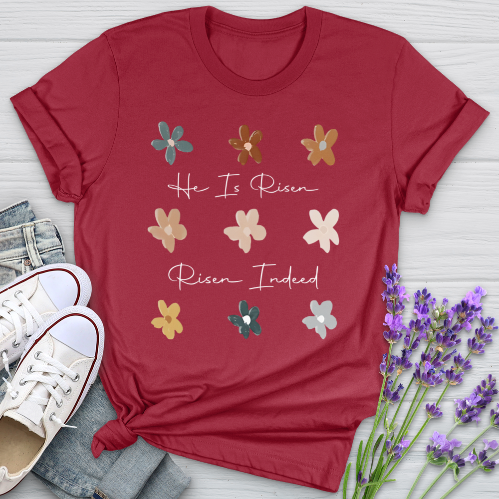 Risen Indeed Flower Pattern Softstyle Tee