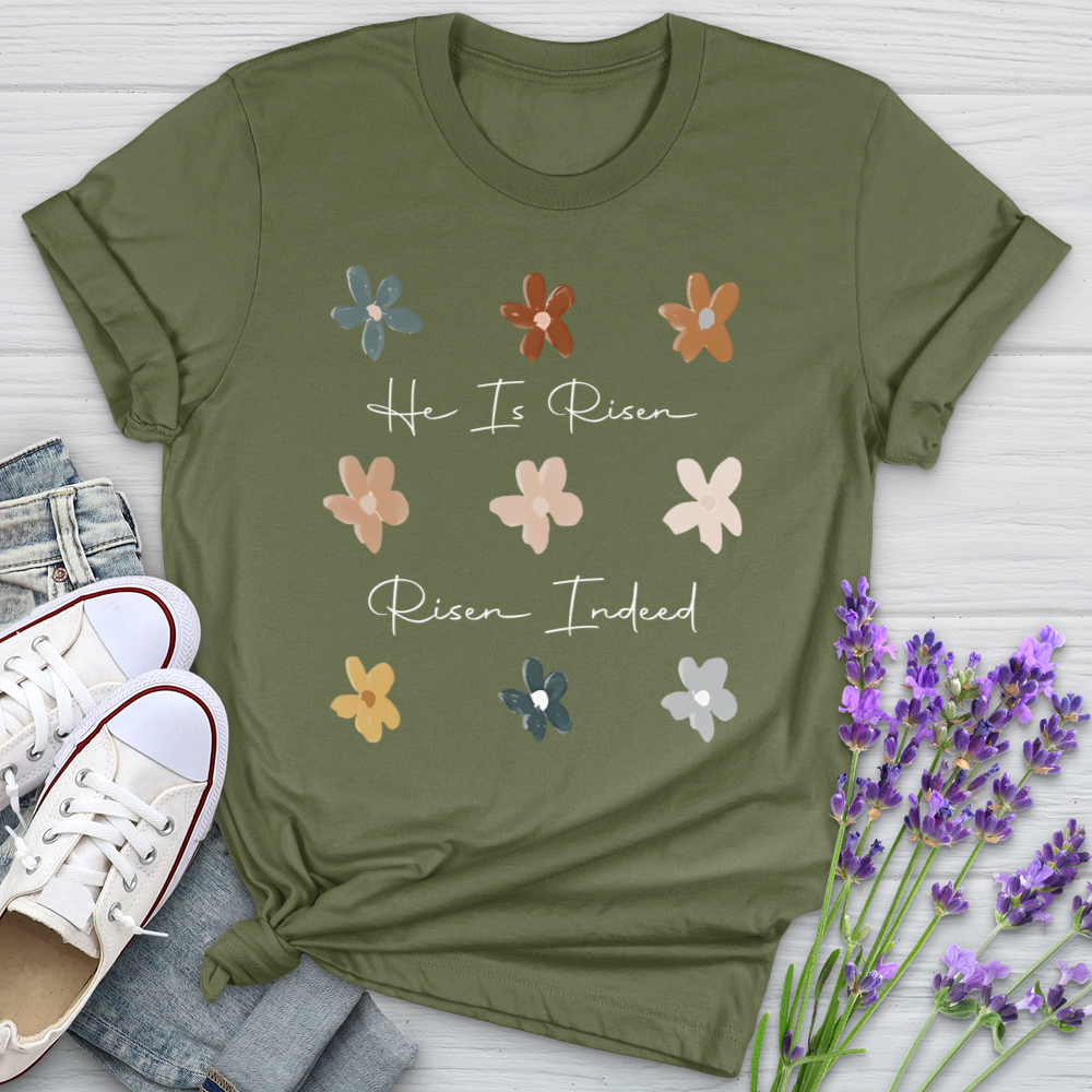 Risen Indeed Flower Pattern Softstyle Tee