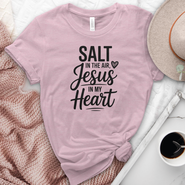 Salt In The Air Jesus In My Heart Heathered Tee