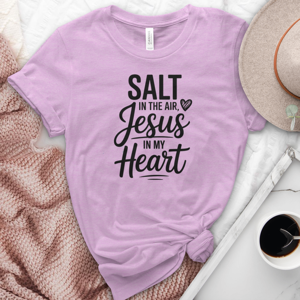 Salt In The Air Jesus In My Heart Heathered Tee