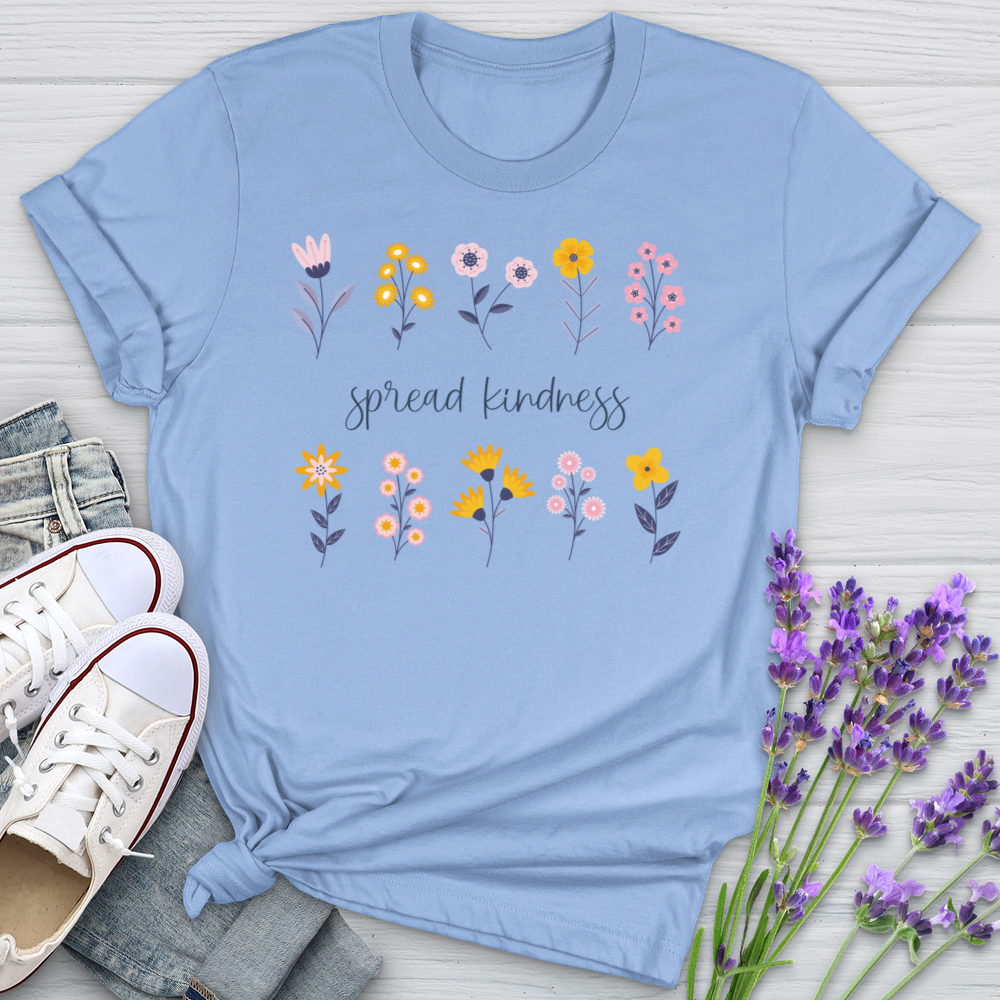 Spread Kindness Flower Pattern Softstyle Tee