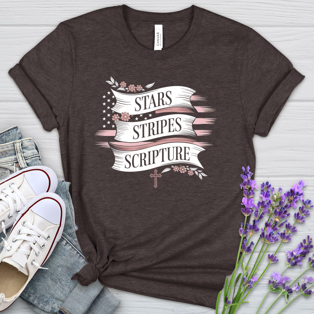 Stars Stripes & Scripture Heathered Tee