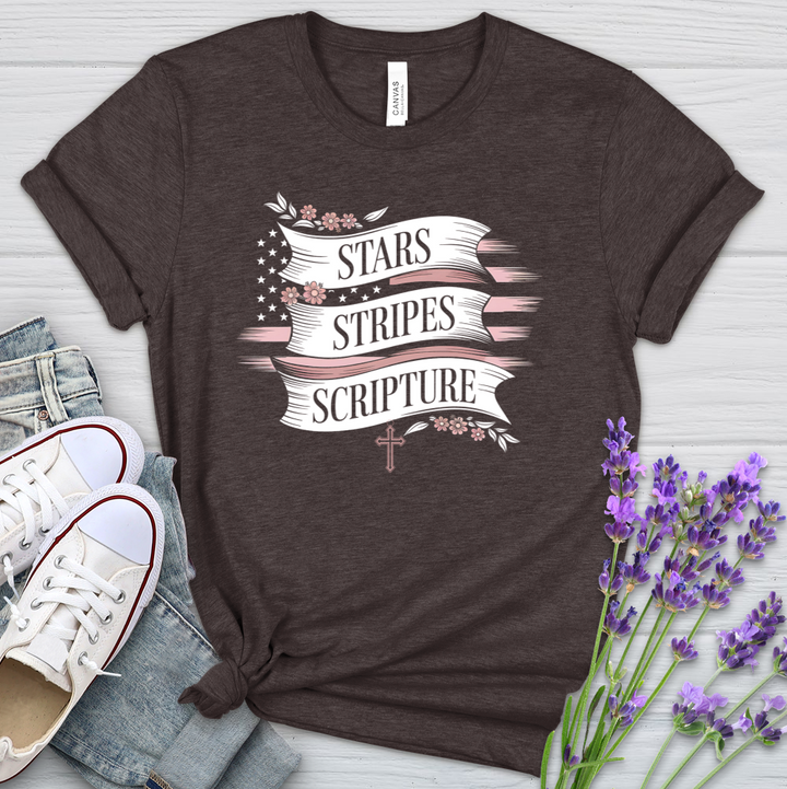 Stars Stripes & Scripture Heathered Tee