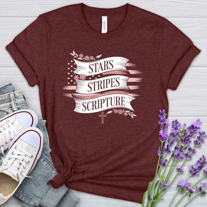 Stars Stripes & Scripture Heathered Tee