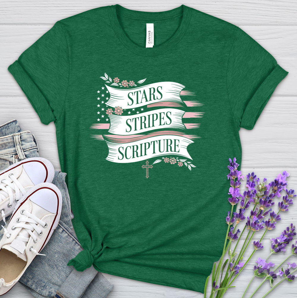 Stars Stripes & Scripture Heathered Tee