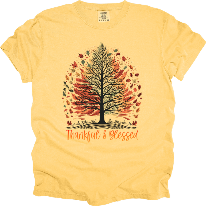 Thankful Blessed Woodland Journey Heavy Cotton Comfort Colors Tee