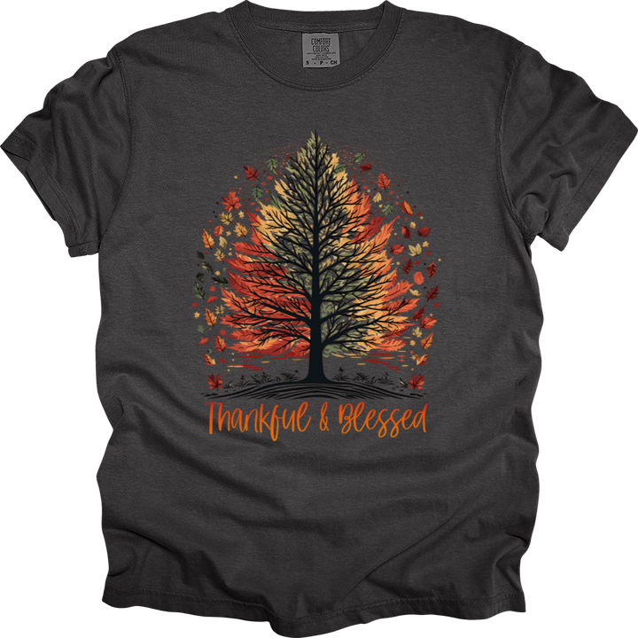 Thankful Blessed Woodland Journey Heavy Cotton Comfort Colors Tee