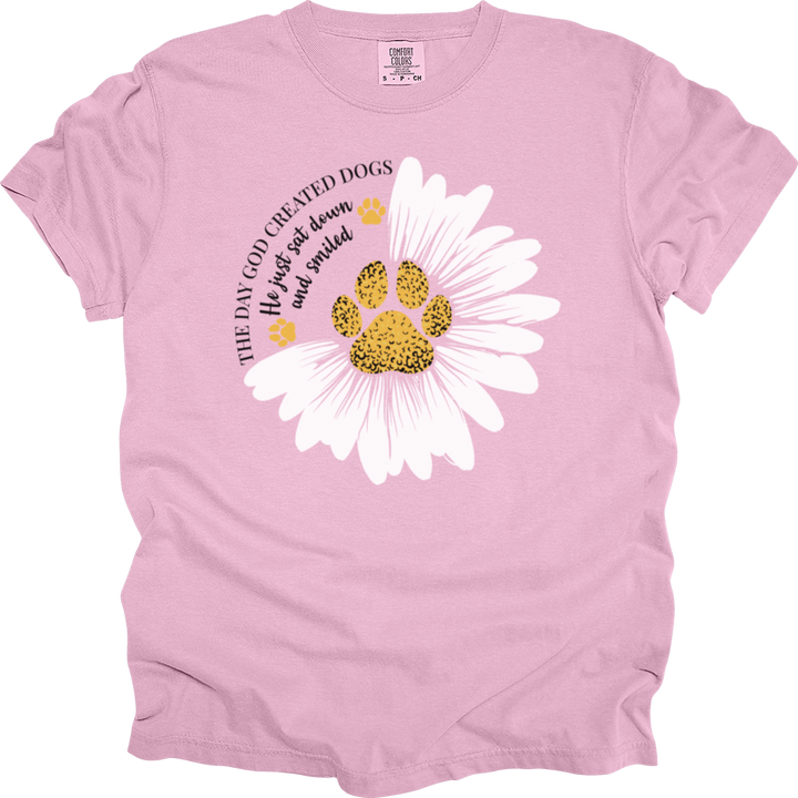 The Day God Made Dogs Heavy Cotton Comfort Colors Tee