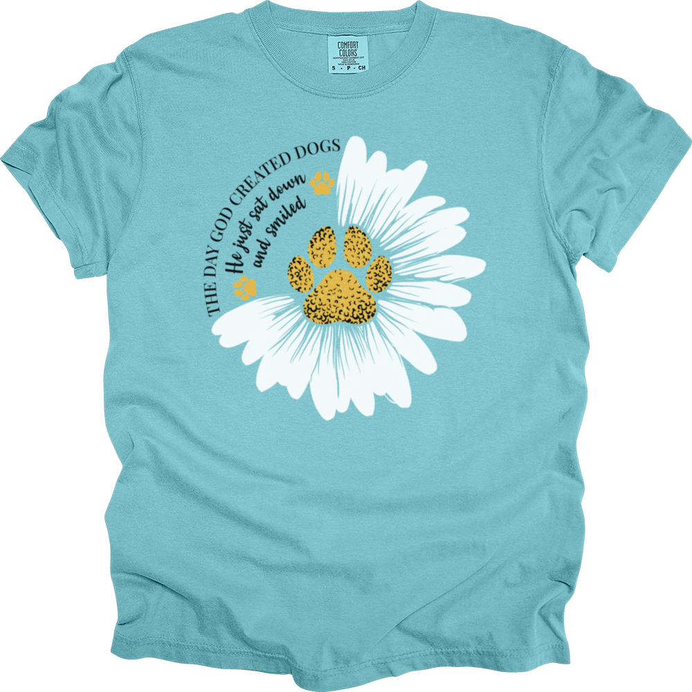 The Day God Made Dogs Heavy Cotton Comfort Colors Tee