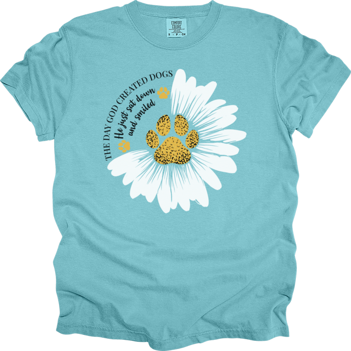The Day God Made Dogs Heavy Cotton Comfort Colors Tee