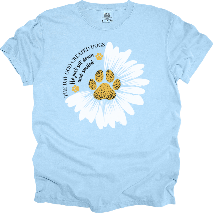 The Day God Made Dogs Heavy Cotton Comfort Colors Tee