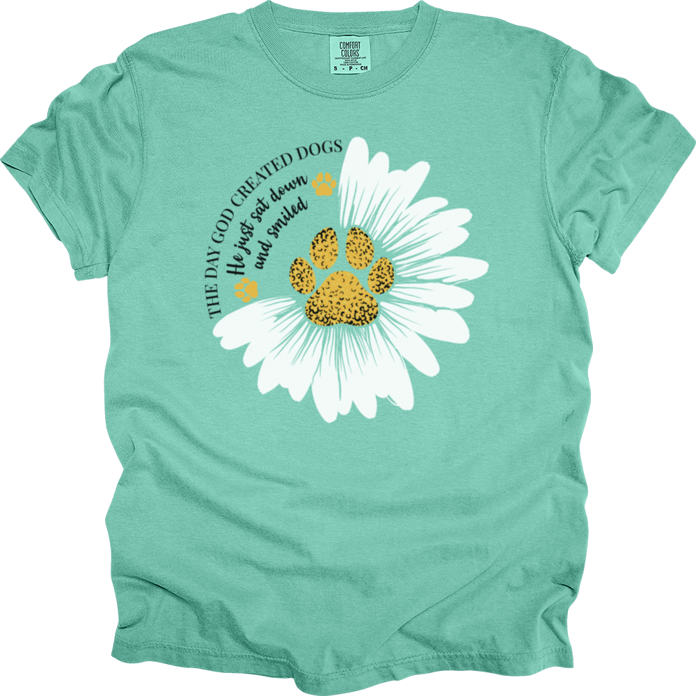 The Day God Made Dogs Heavy Cotton Comfort Colors Tee