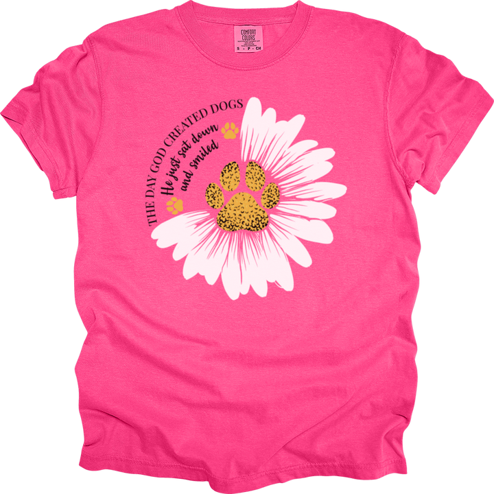 The Day God Made Dogs Heavy Cotton Comfort Colors Tee