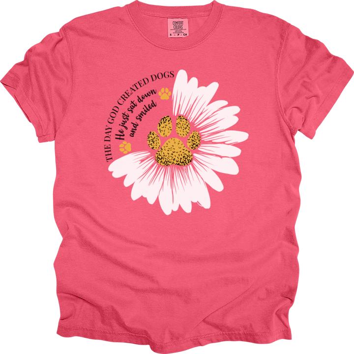 The Day God Made Dogs Heavy Cotton Comfort Colors Tee