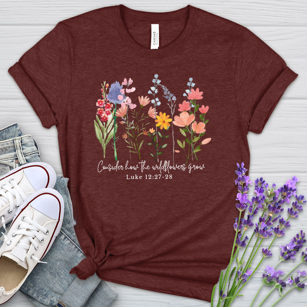 The Wildflowers Grow Heathered Tee