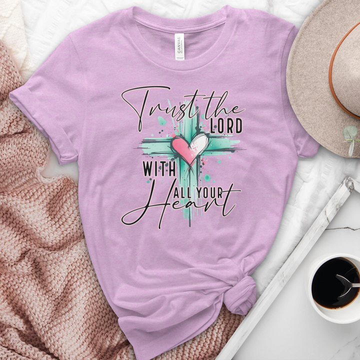 Trust The Lord With All Your Heart Heathered Tee