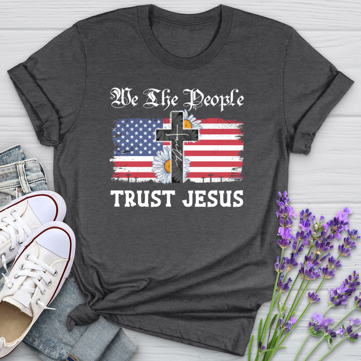 We The People Trust Jesus USA Softstyle Tee