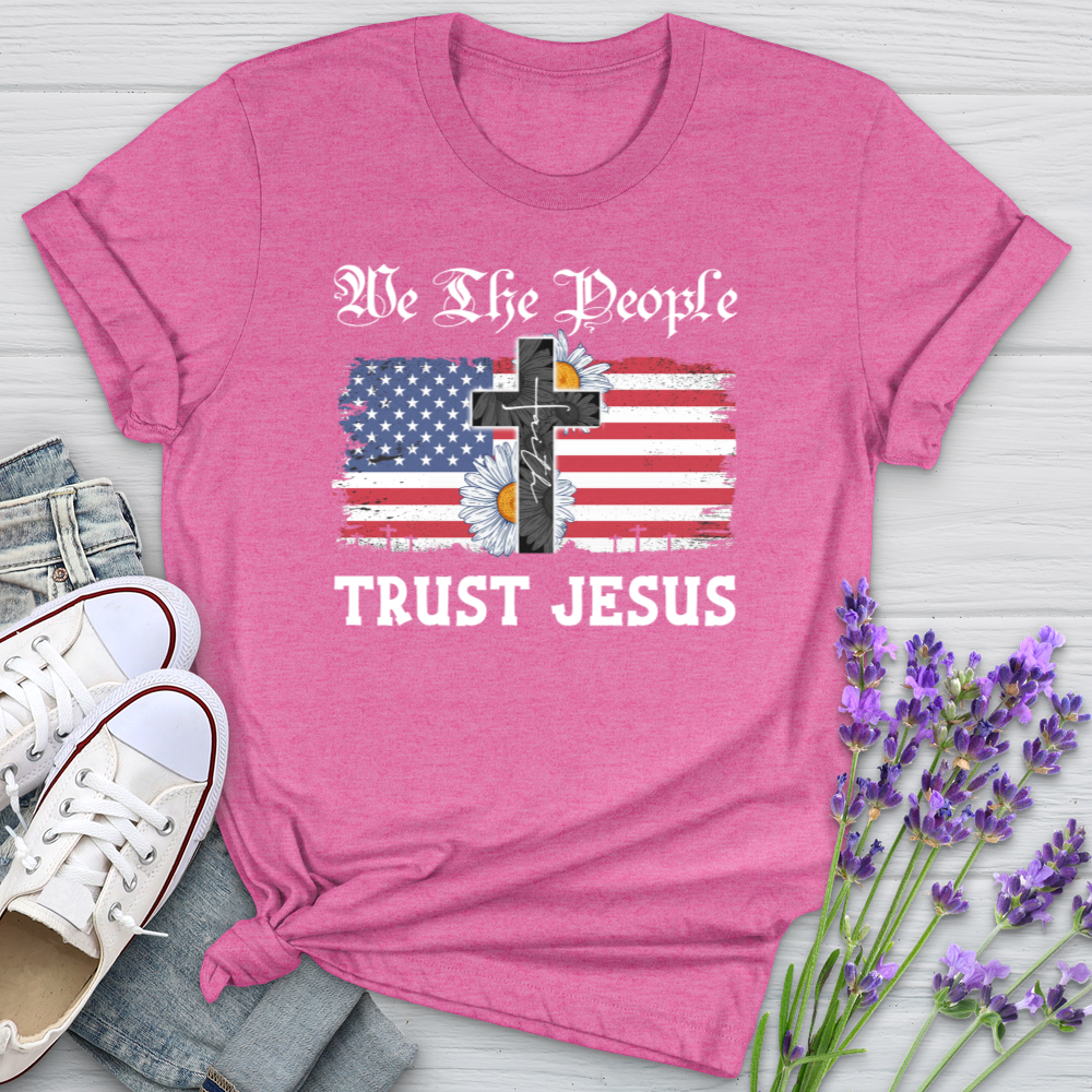 We The People Trust Jesus USA Softstyle Tee