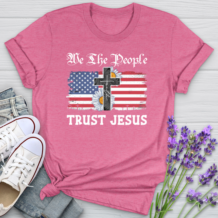We The People Trust Jesus USA Softstyle Tee