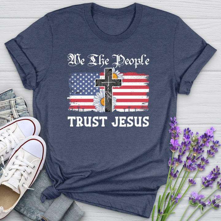 We The People Trust Jesus USA Softstyle Tee