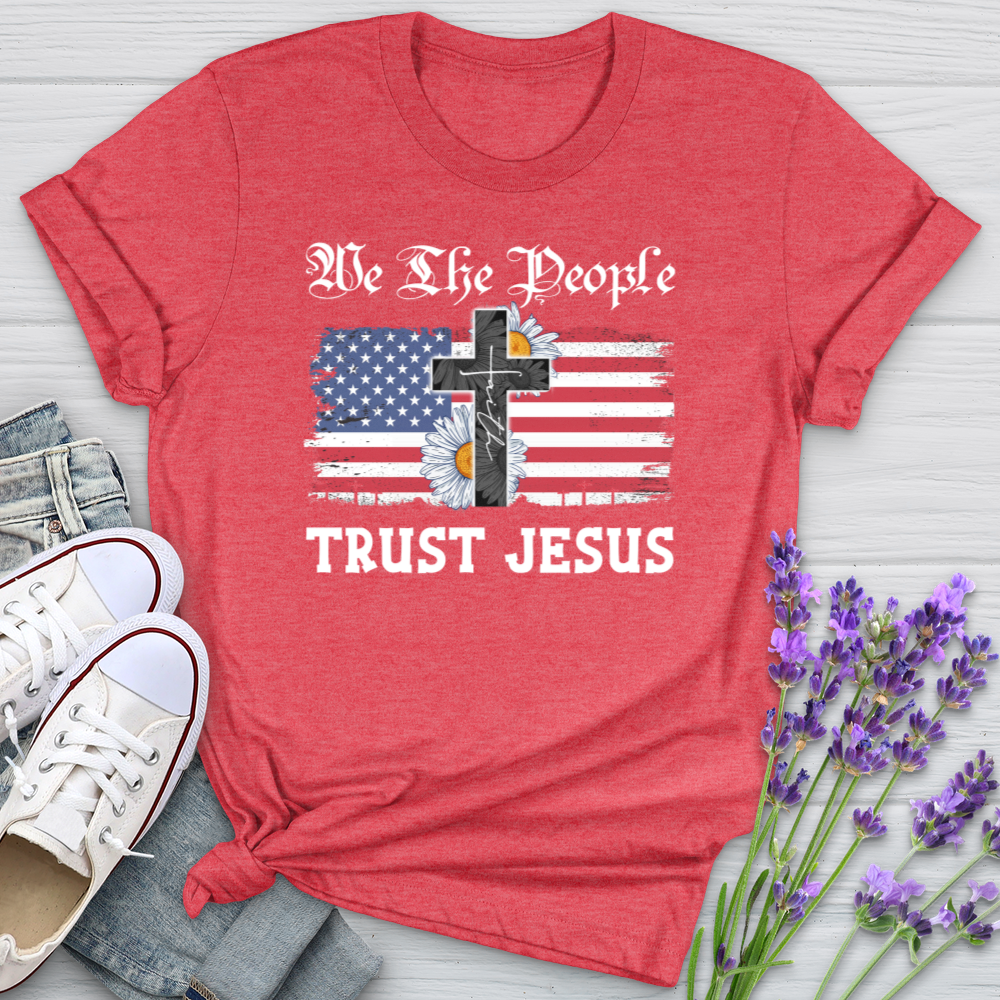 We The People Trust Jesus USA Softstyle Tee