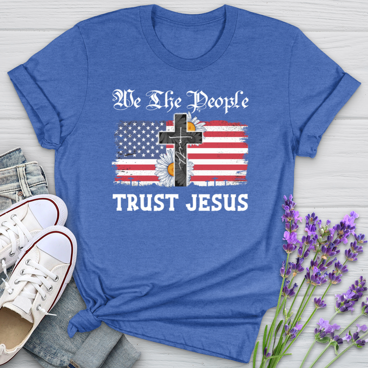 We The People Trust Jesus USA Softstyle Tee