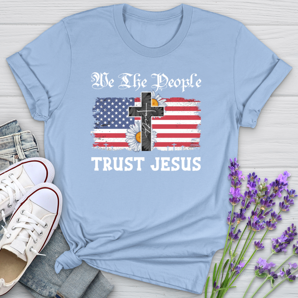 We The People Trust Jesus USA Softstyle Tee