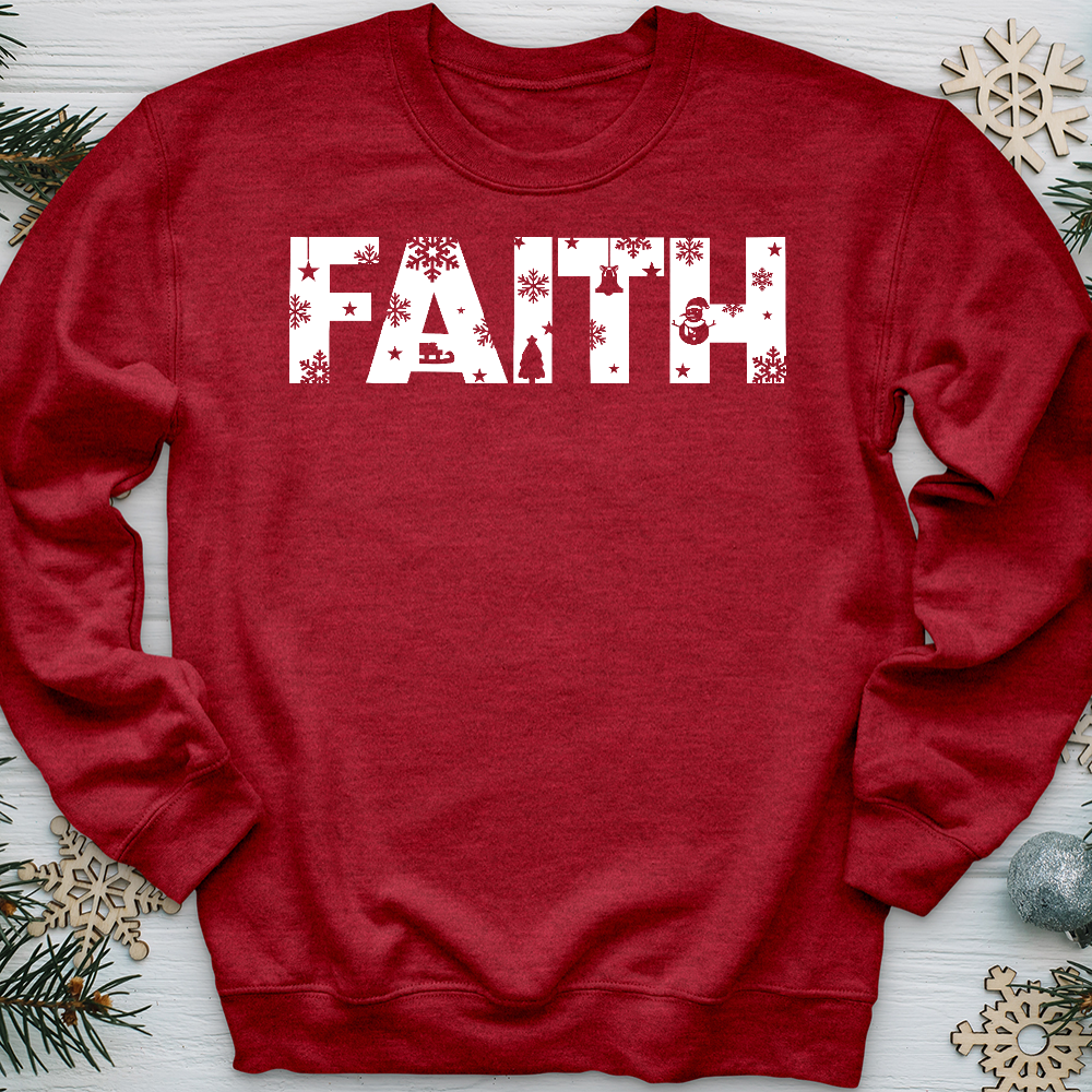 Faith Winter Font  Crewneck