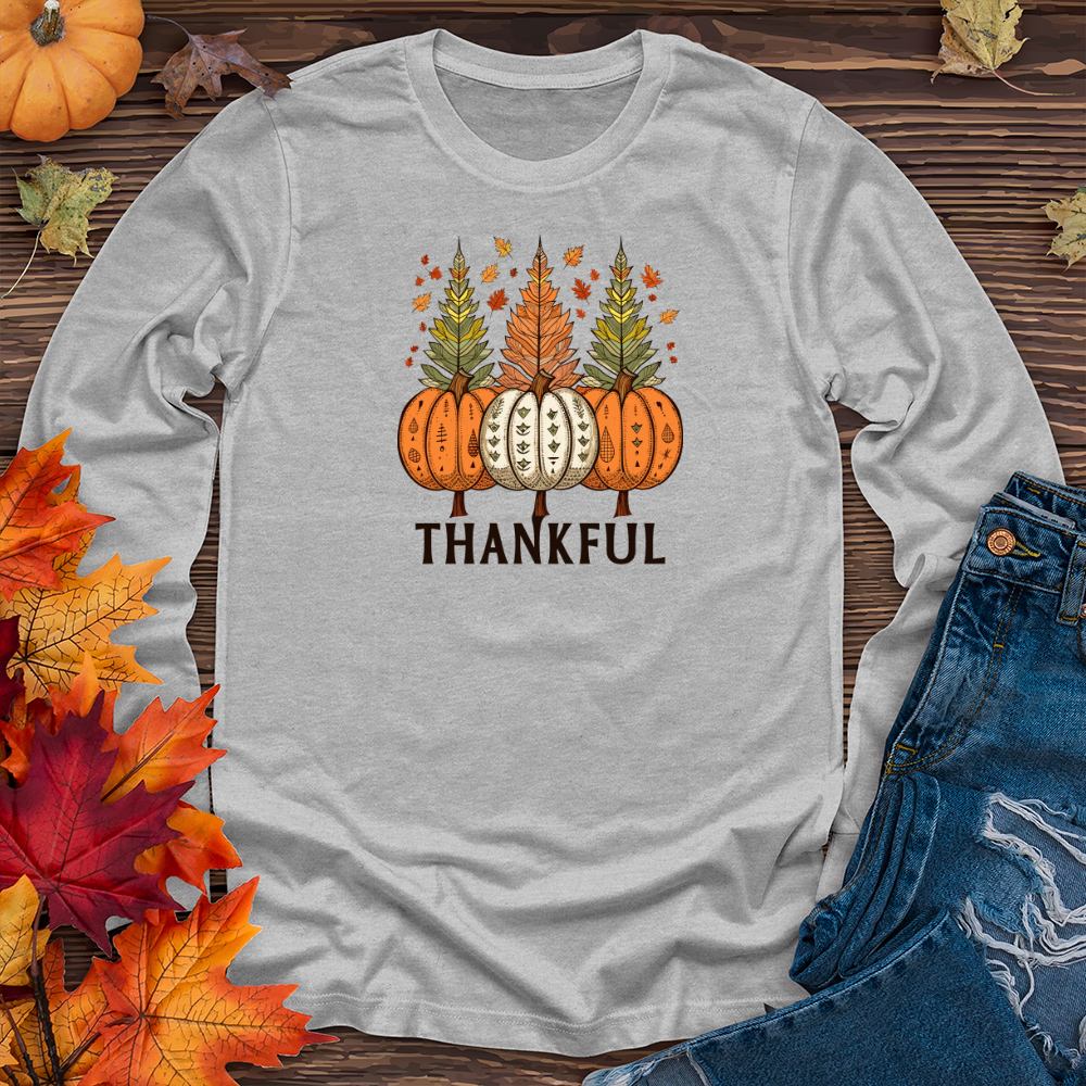 Vintage Harvest Trio Pine Trees Long Sleeve Tee