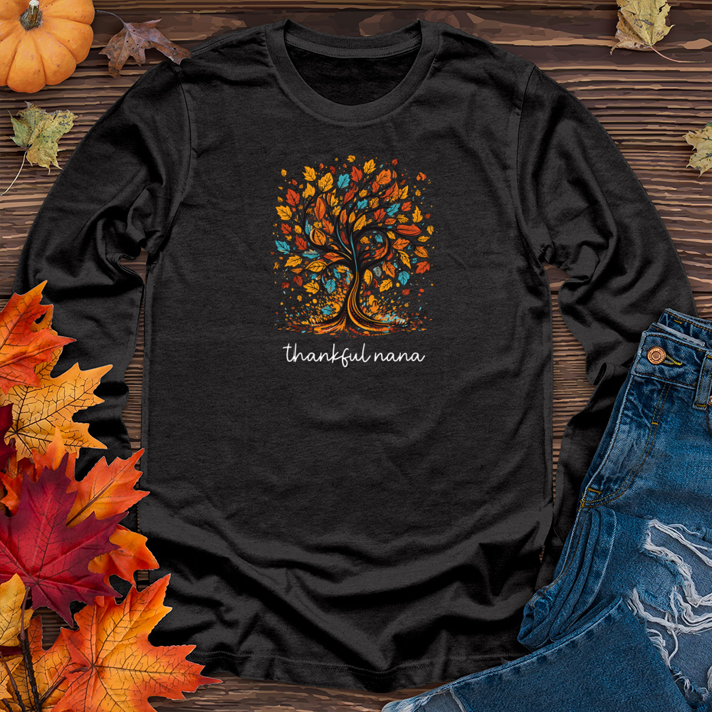Vintage Paisley Fall Tree Long Sleeve Tee
