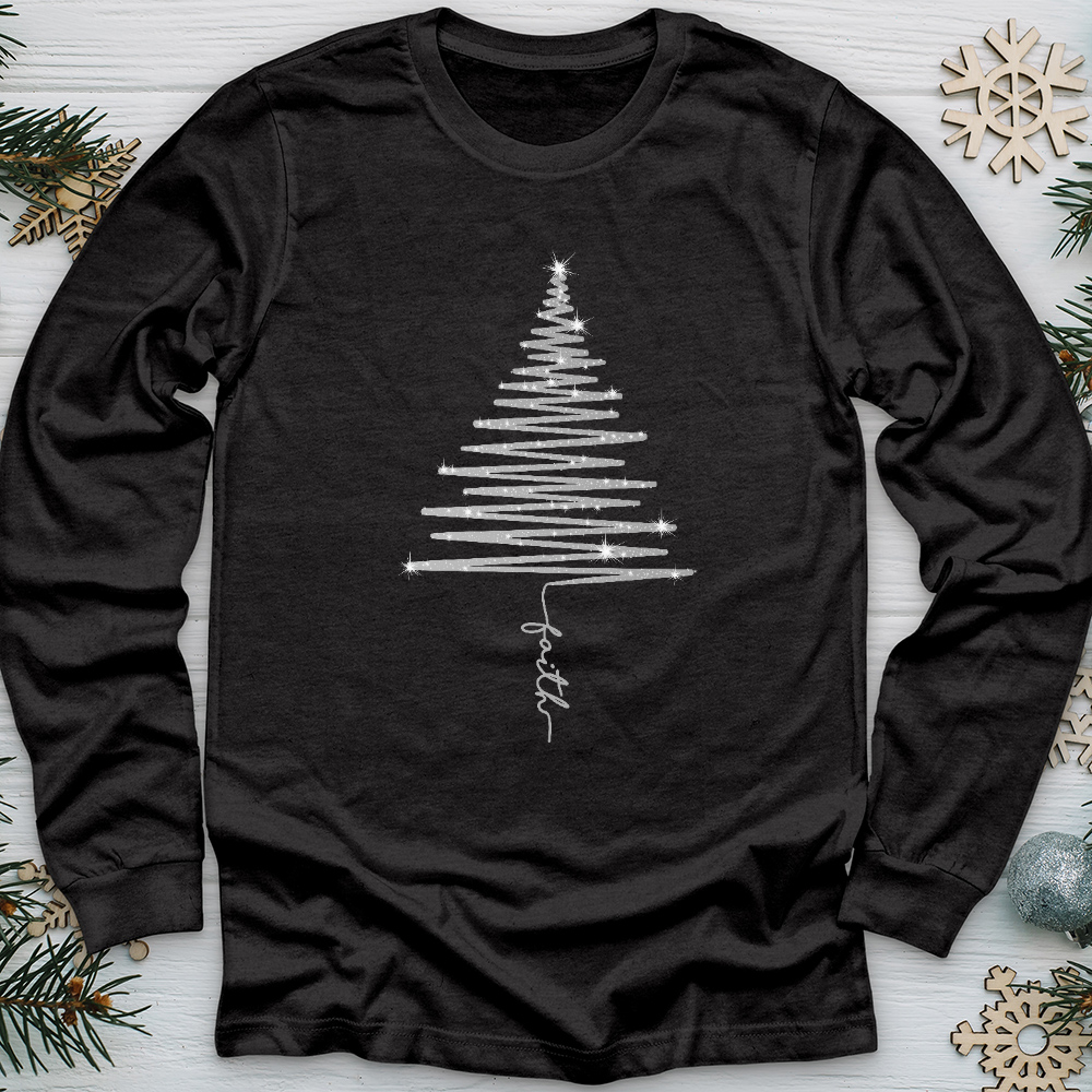 Gleaming Silver Faith Long Sleeve Tee