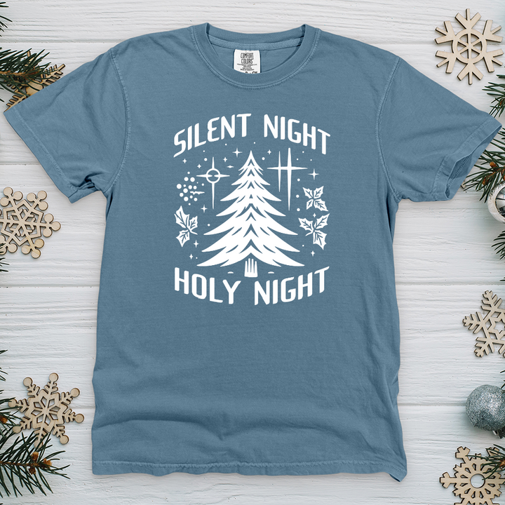 Silent Night Holy Night Heavy Cotton Comfort Colors Tee